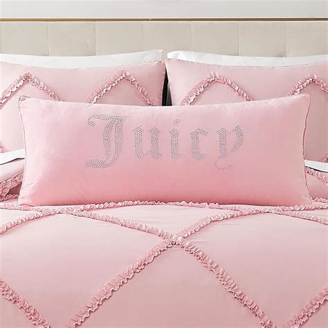 Juicy Couture Silver Rhinestone Decorative Pillow Premium Throw Pillow Living Room And