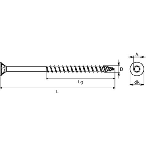 Swg Hox Vis Bois Mm Mm Profil Torx Acier