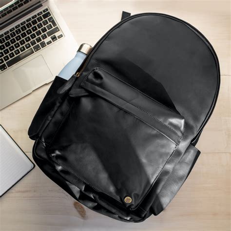 Classic Black Leather Backpack with 15" Laptop Capacity – MAHI Leather