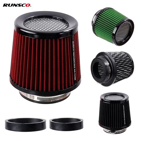 76MM 89MM 101MM High Flow Cold Cone Air Intake Filter 2 5inch 3inch 3