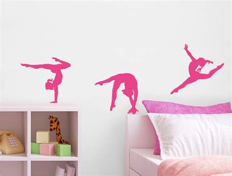 Gymnastics Wall Decals Gymnast Wall Art Gymnast Wall Decor Etsy Uk