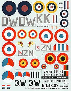 International Supermarine Spitfire Part Schemes Colorado