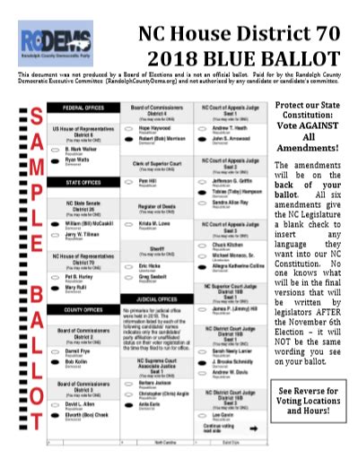 Blue Ballots For Randolph County Randolph County Democratic Party