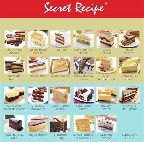 Senarai Harga Kek Secret Recipe Servis Kat Secret Recipe Sangat