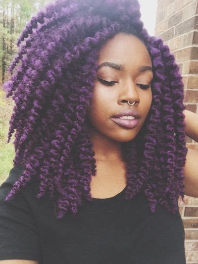 Purple Crochet Braids Purple Natural Hair Hair Styles Natural Hair Styles