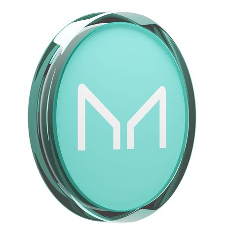 Maker Mkr Glass Crypto Coin 3d Illustration 24093094 Png