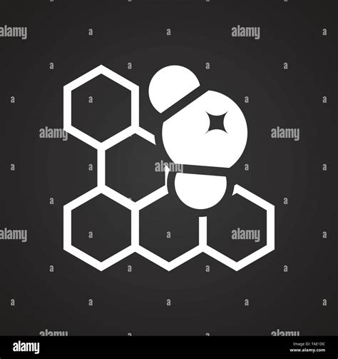 Molecula Icon On Background For Graphic And Web Design Simple Vector