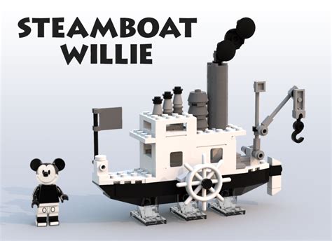 LEGO And Disney To Release Mickey Mouse In Steamboat Willie As A LEGO