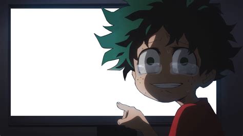 Deku Crying At PC Blank Template - Imgflip