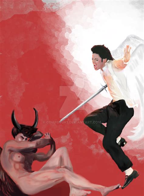 Archangel Michael vs Archangel Lucifer - Painting by composur3 on ...