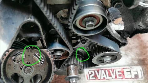 How To Timing Belt Fitting Timing Mark Setting Toyota 2E Engine Toyota