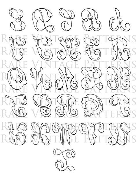 Script Letter Stencil Templates