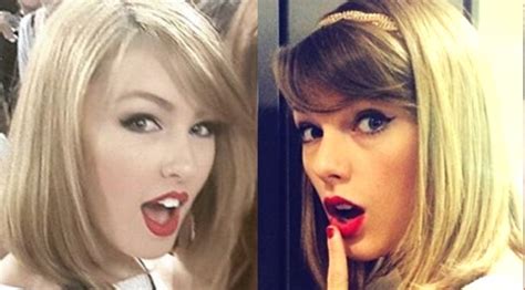 Taylor Swift Poses With Taylor Swift Lookalike