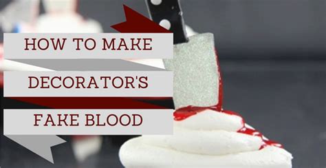 Decorator's Fake Blood Recipe - CakeCentral.com