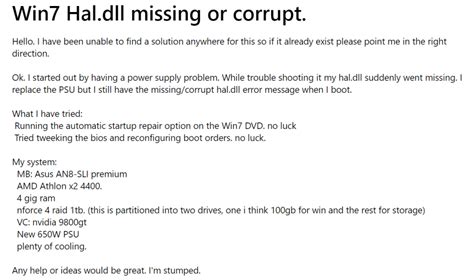 Fix Hal Dll Errors In Windows Proven Guide