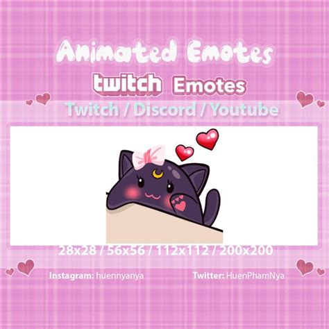 Twitch Animated Emote Bongo Luna Cat Emote Bongo Cat Twitch Emote Discord Emote Streamers