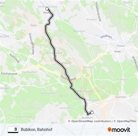 B Route Schedules Stops Maps Bubikon Bahnhof Updated