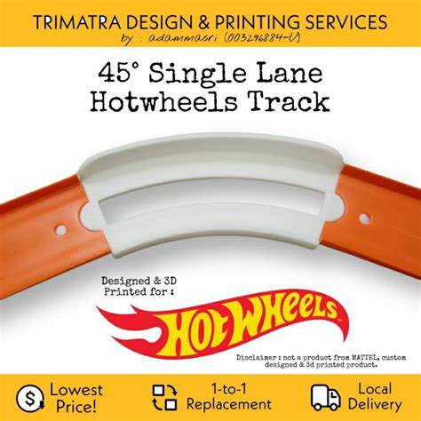 Hot Wheels Degree Turn Track Single Lane Hotwheels Builder System Shopee Malaysia