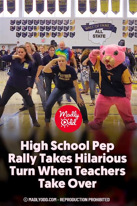 High School Pep Rally Takes Hilarious Turn When Teachers Take Over