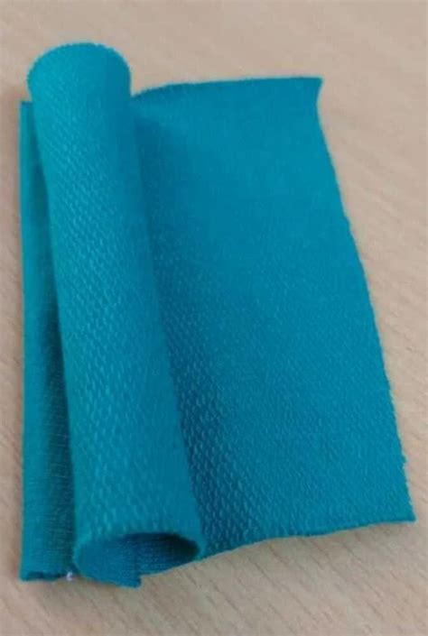 Gsm Blue Loop Knit Plain Fabric At Rs Kg