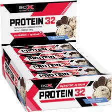 Box of BioX Protein 32 Bar Cookies & Cream – Fitness City Supplements