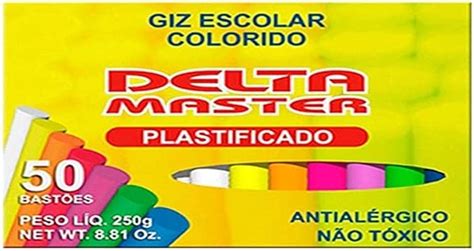 Giz Escolar Delta Colorido Plastificado Caixinha Unidades