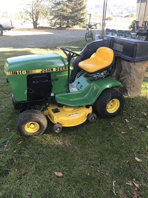 Restored John Deere 116 Riding Lawn Tractor Lawn Mower With Bagger