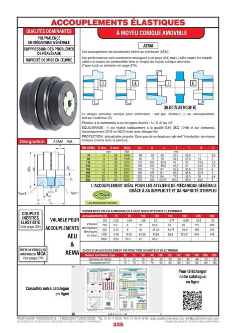 Page Accouplements Lastiques Prud Homme Transmissions