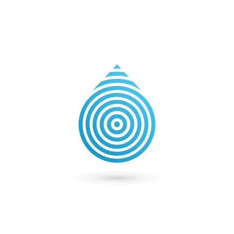 Icono de la plantilla de diseño de logotipo de gota de agua Puede