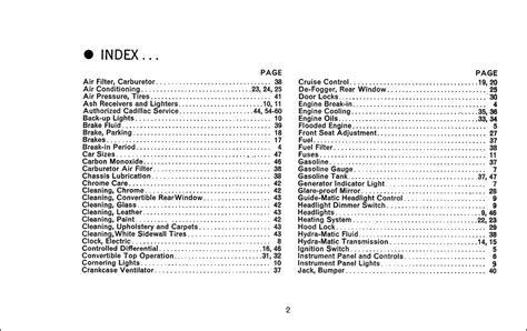 Cadillac Owner S Manual Reprint