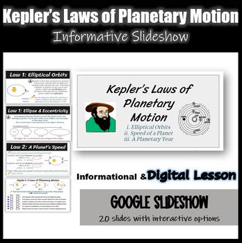 Kepler's Laws of Planetary Motion Astronomy Solar System Lesson Slideshow