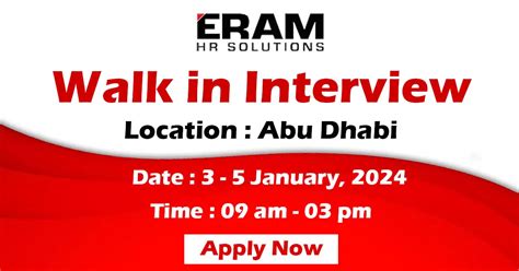 Eram HR Solutions Walk In Interview Abu Dhabi