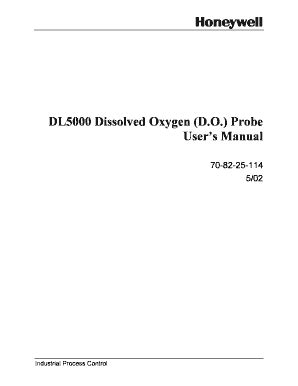 Fillable Online DL5000 Dissolved Oxygen D Fax Email Print PdfFiller