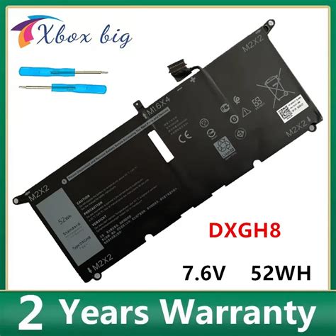 DXGH8 Laptop Battery For Dell XPS 13 9380 9370 7390 For Dell Inspiron