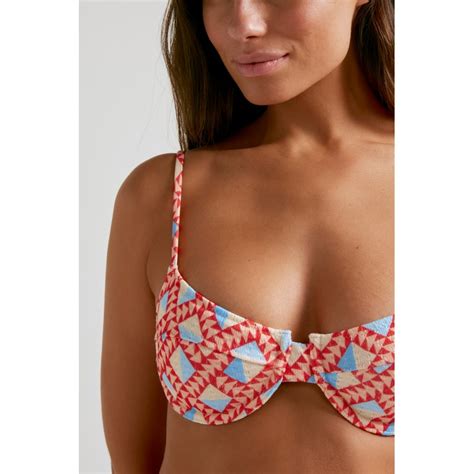 Bikini Balconette Mohawk Tie Rojo Robin Collection Robin Collection