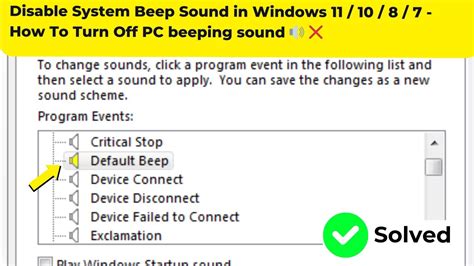 Disable System Beep Sound In Windows How To Turn Off