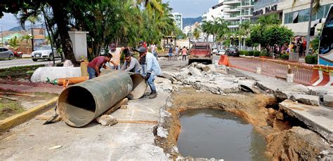 Atiende Capama Y Obras P Blicas Colapso De Colector De Drenaje En La