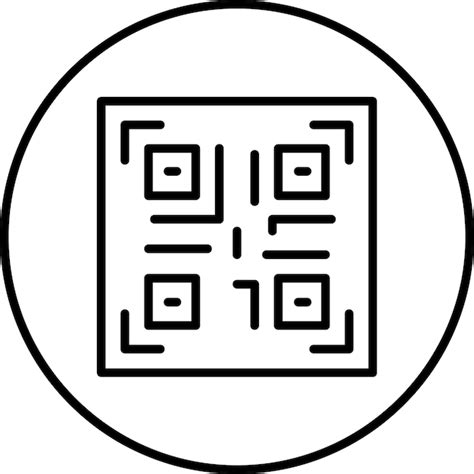 Ilustración del icono vectorial del código qr del conjunto de iconos de