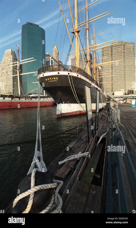 South Street Seaport New York Stock Photo Alamy