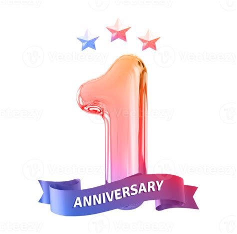 1 Year Anniversary Number 11297929 PNG