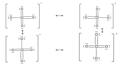 Draw the possible resonance structure of ClO$_4^-$. | Quizlet