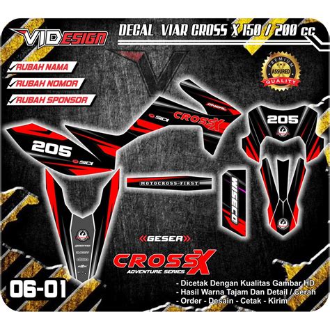 Jual DECAL VIAR CROSS X 150 CC STICKER STRIPING MOTOR CROSS Shopee