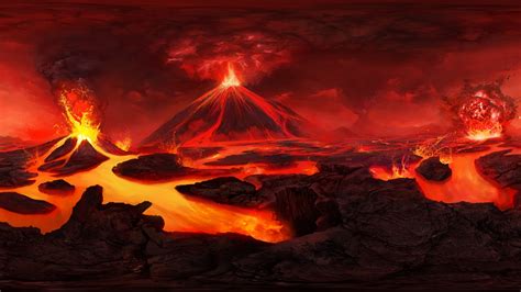 Wallpaper Volcano, Art, Lava, Flash - Volcano Background (#894364) - HD ...