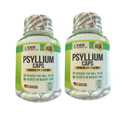 Kit Psyllium Caps 60 Cápsulas 500Mg 2 Potes Submarino