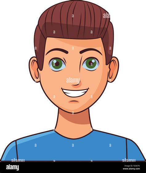 young man avatar cartoon character profile picture Stock Vector Image ...