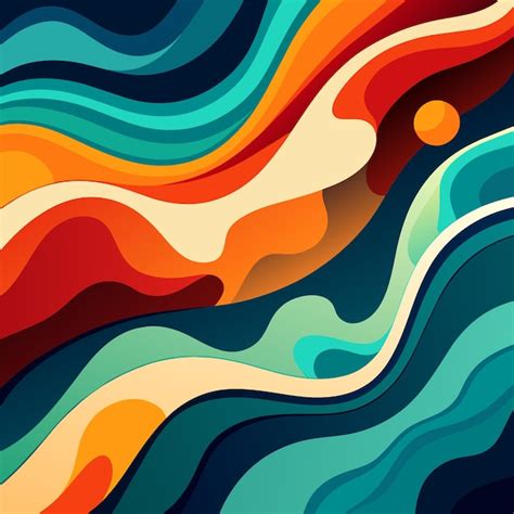 Fondo Abstracto Con Formas Fluidas Y L Neas Onduladas Vector Premium