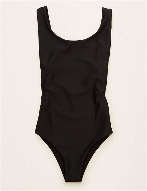 Aerie Scoop One Piece Swimsuit True Black Aerie For American Eagle