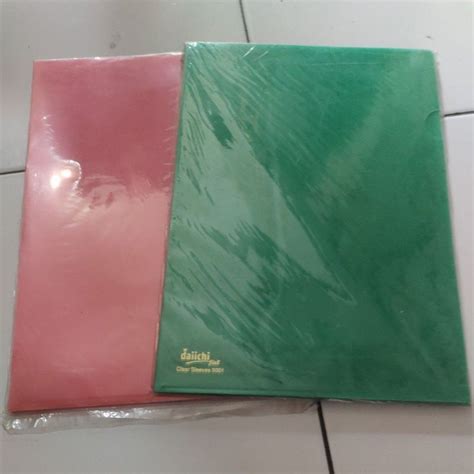 Jual Per Pack Map L Daiichi A Clear Sleeves Shopee Indonesia