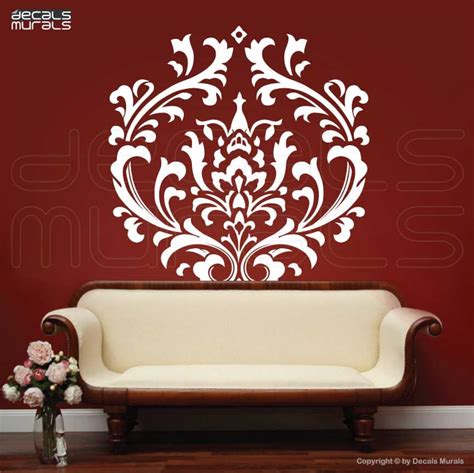 Wall Decals Huge Damask Vinyl Stickers Interior Decor By Etsy