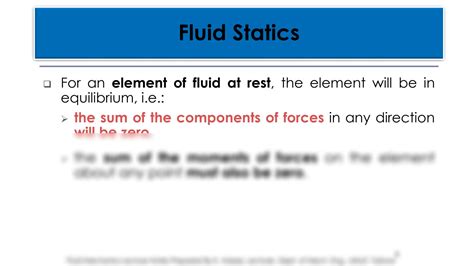 SOLUTION Fluid Mechanics Lec 3 Statics 2021 Studypool